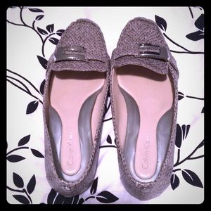 Snakeskin loafers 7.5M by Calvin Klein